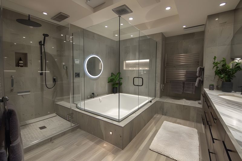 Glass-Encased Bathtub